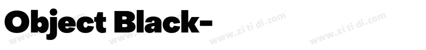 Object Black字体转换